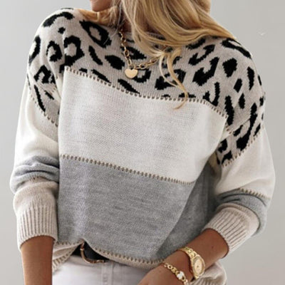 Pascaline - Leopard Print Casual Sweater