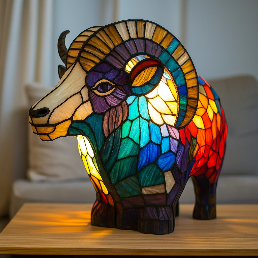 Bijou - Magisk goat lamp in colored glass
