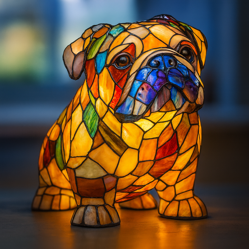 Shadow - Magisk dog lamp in colored glass