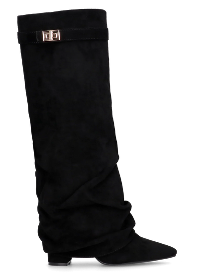 Lavista Slouchy Suede knee high boots - Black