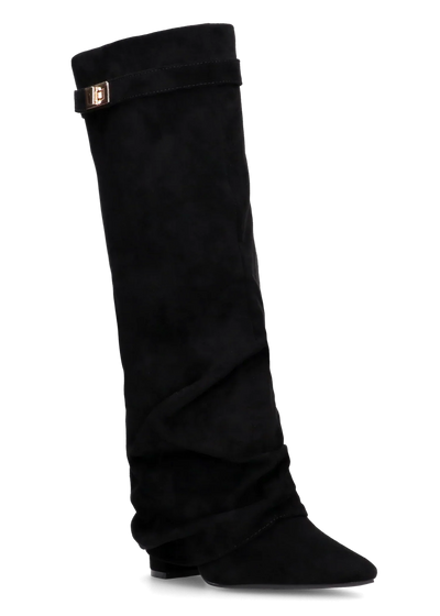 Lavista Slouchy Suede knee high boots - Black