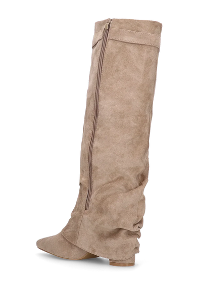 Lavista Slouchy Suede knee high boots - Beige