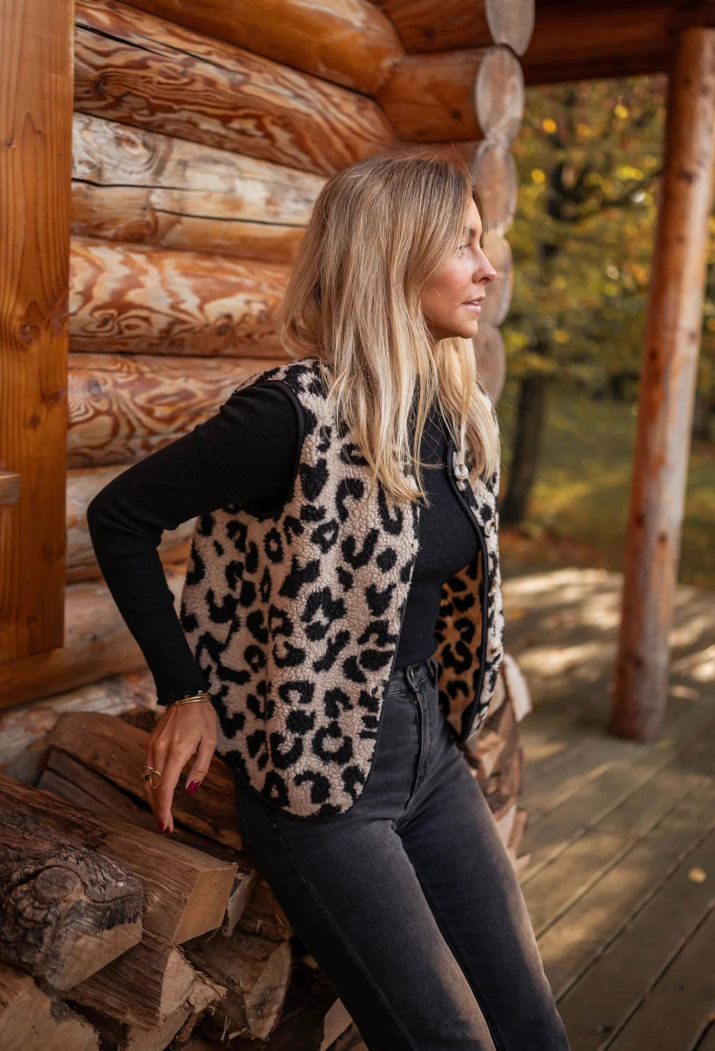 Leana - Leopard Vest