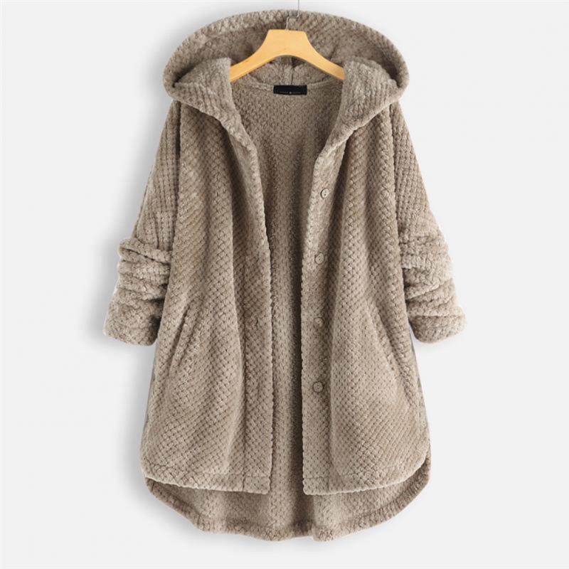 Anna - Hooded Ribbed Coat