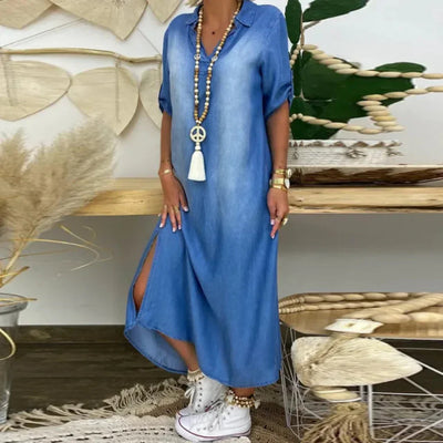 Ilse™ - SUMMER V-NECK DENIM DRESS