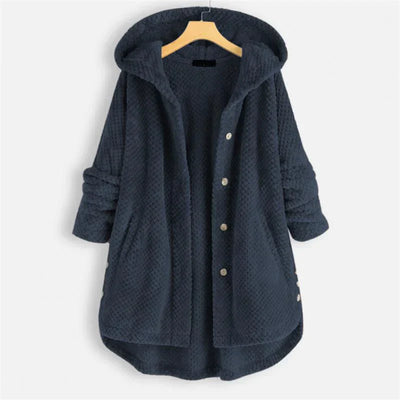 Anna - Hooded Ribbed Coat