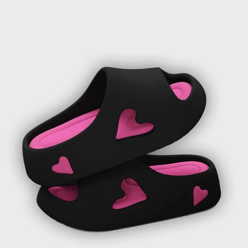 Sofia - Lightweight Heart Design Flip Flops