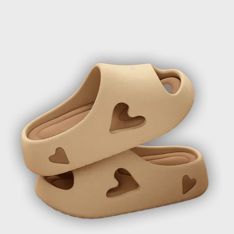 Sofia - Lightweight Heart Design Flip Flops