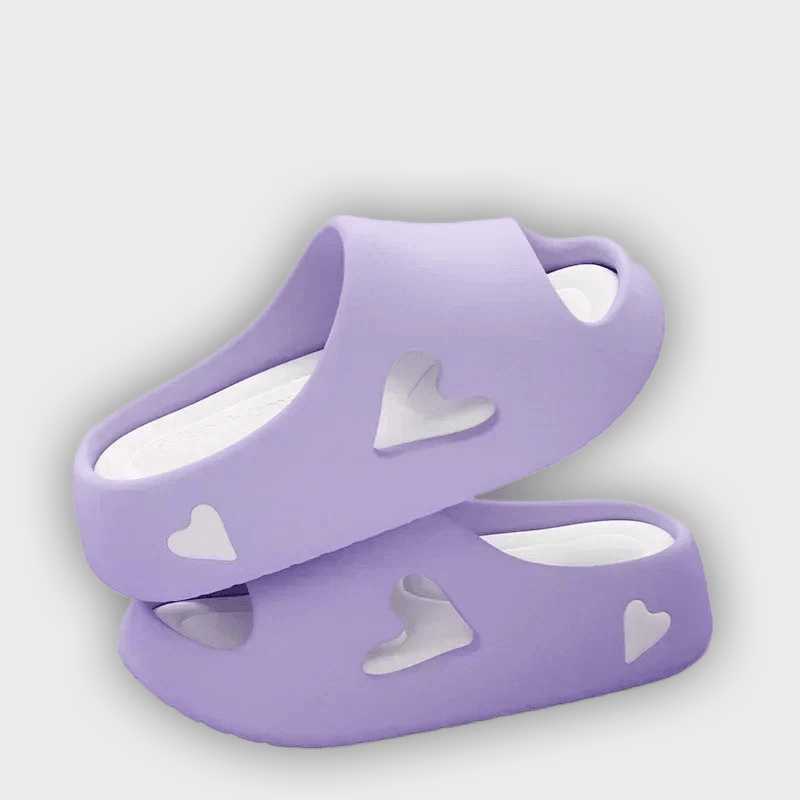 Sofia - Lightweight Heart Design Flip Flops