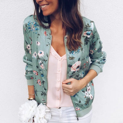 Hazel - Bomber jacket with trendy floral print