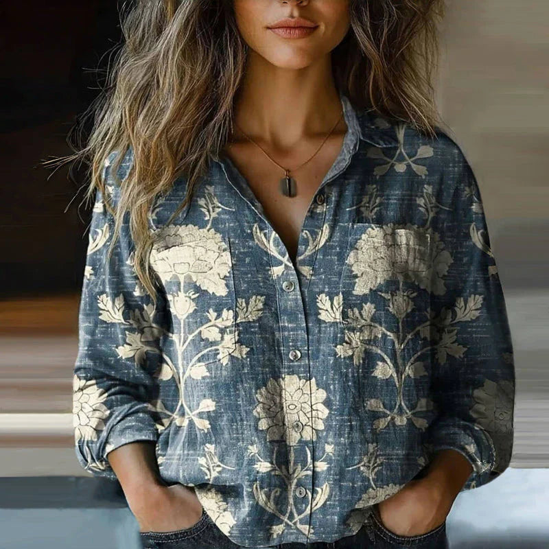 Jesse - Printed Vintage Blouse