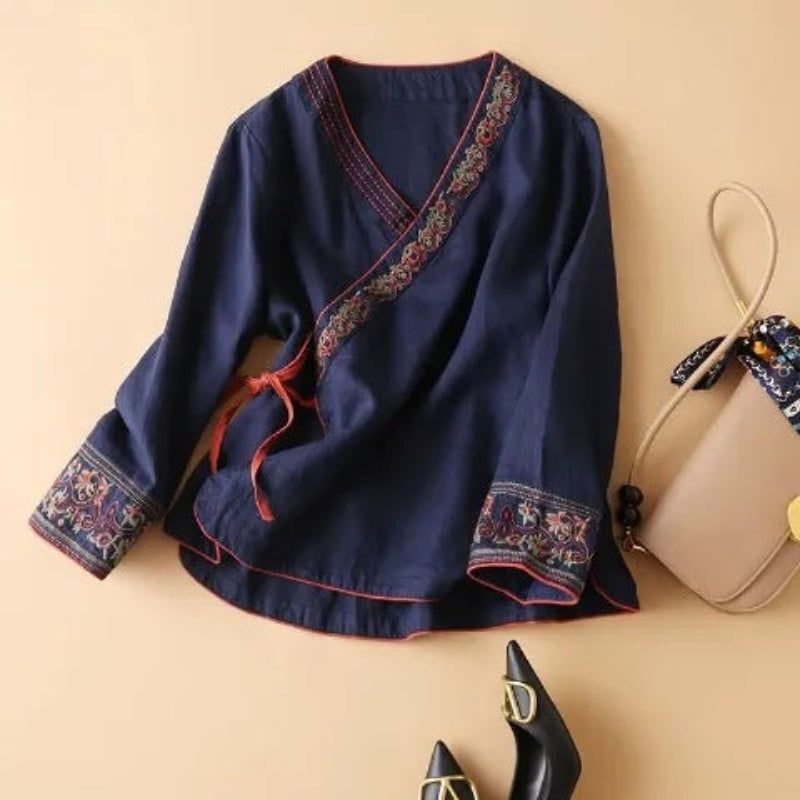 SAKURA LINEN BLOUSE