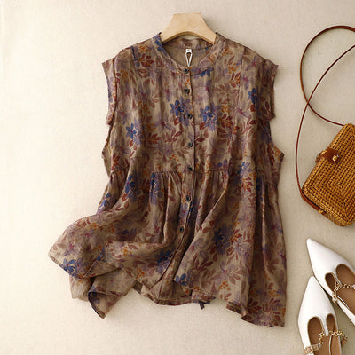 AMANDA LINEN TOP
