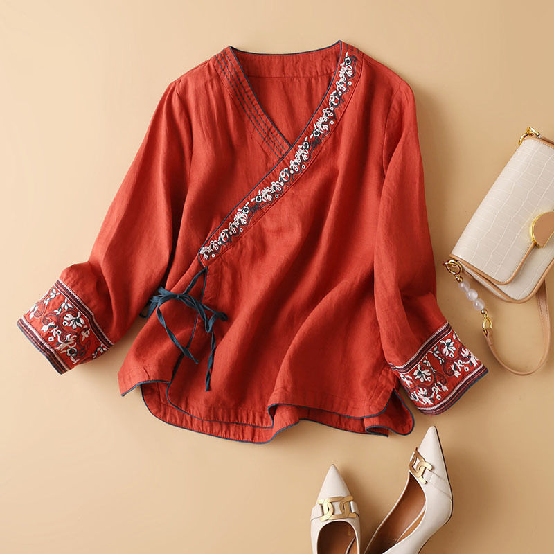 SAKURA LINEN BLOUSE
