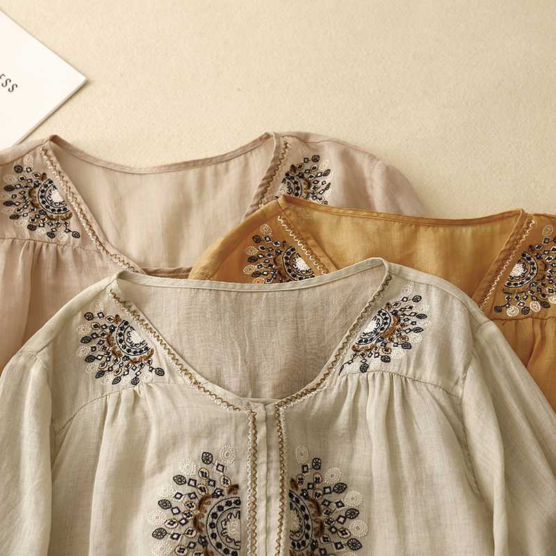 VIVIAN LINEN BLOUSE