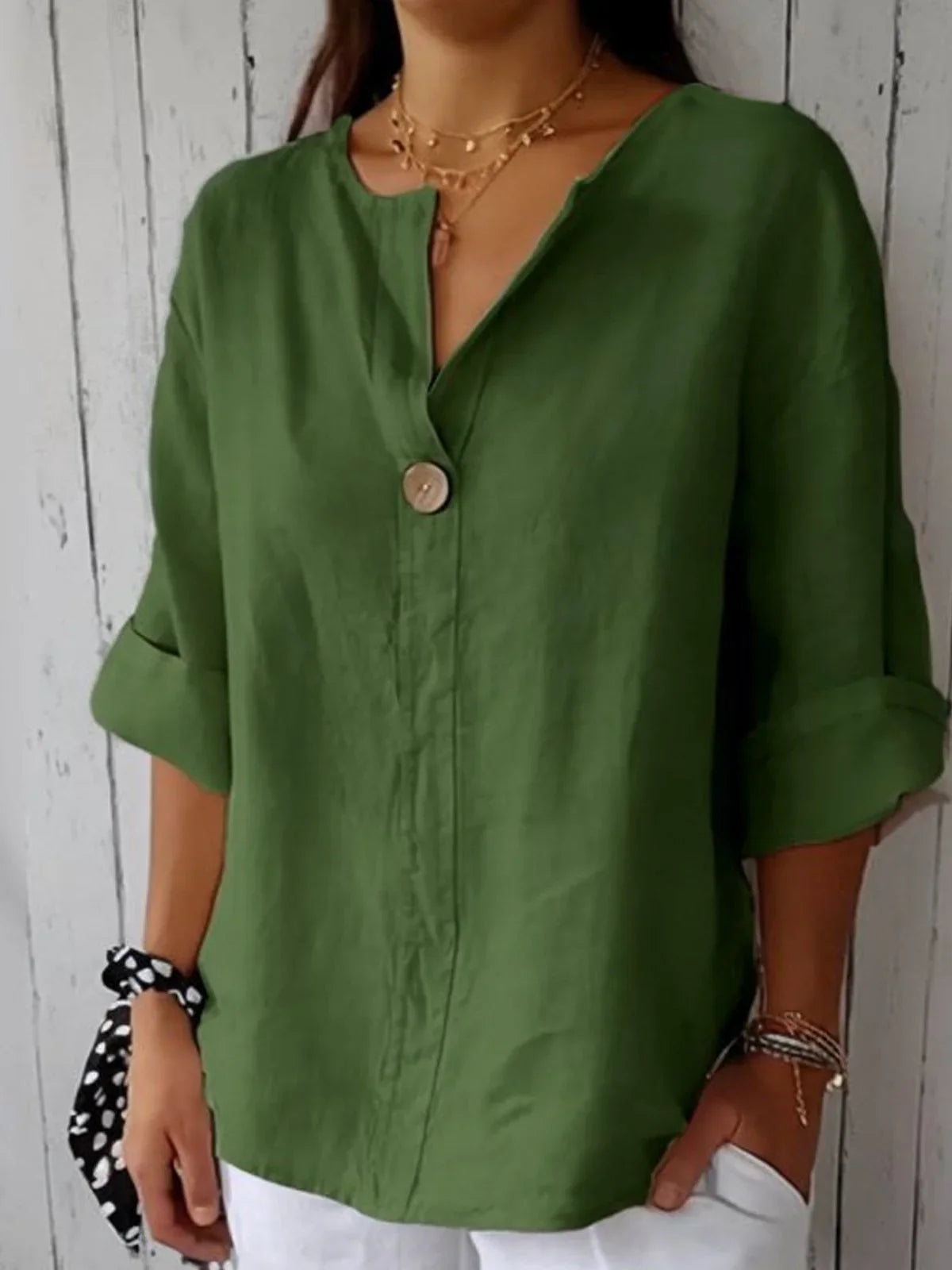 Mira - Casual V-Neck Blouse