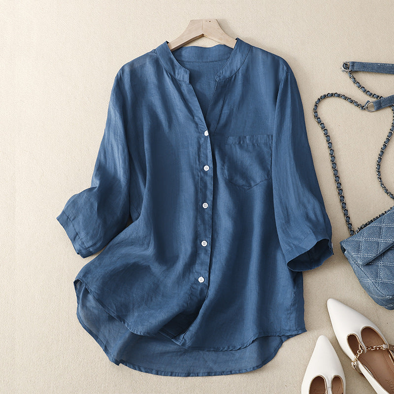 TAMAR LINEN BLOUSE