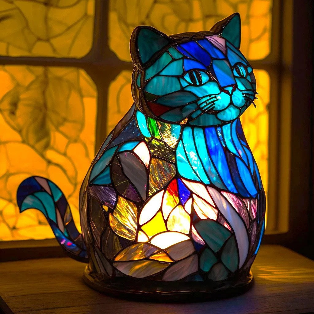 Nala - Magisk lamp for cats in colored glass