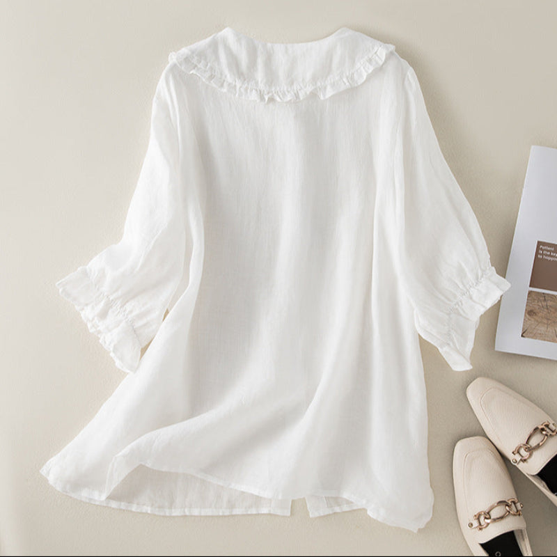 ELLA LINEN BLOUSE