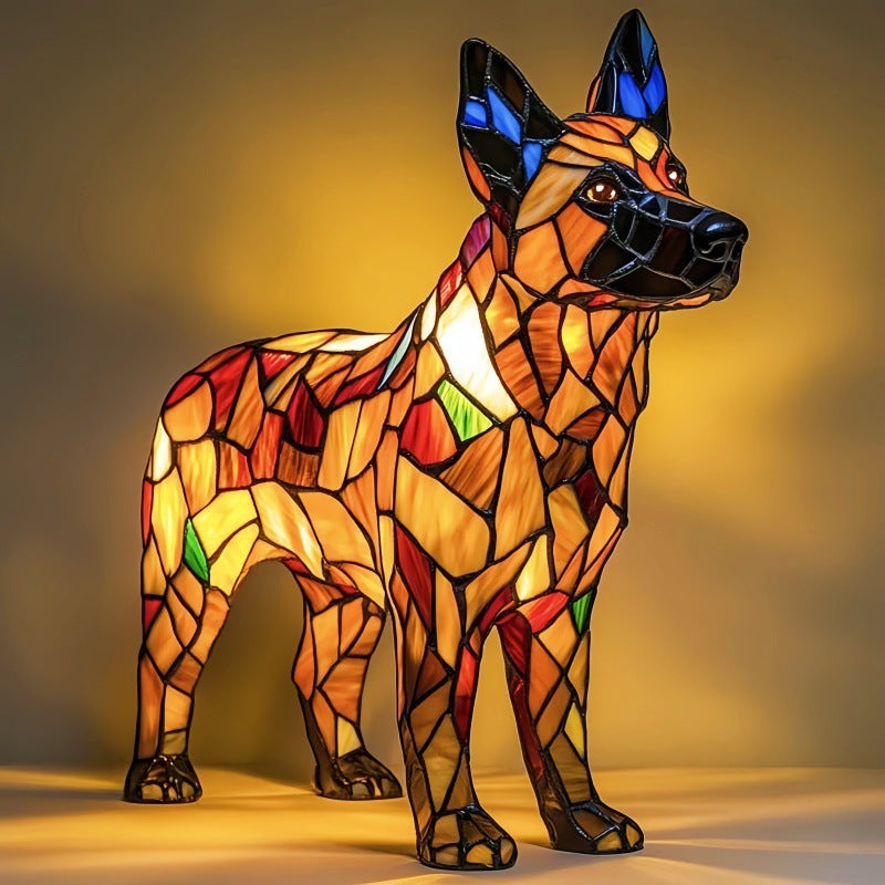 Bandit - Magisk dog lamp in colored glass