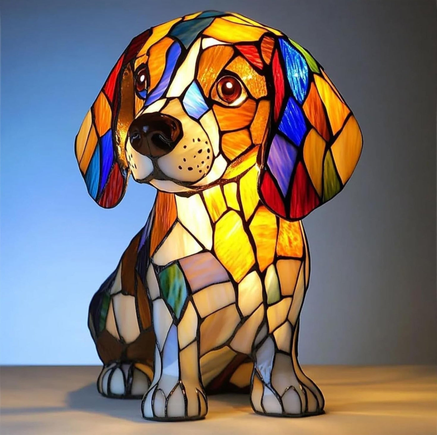 Coco - Magisk dog lamp in colored glass