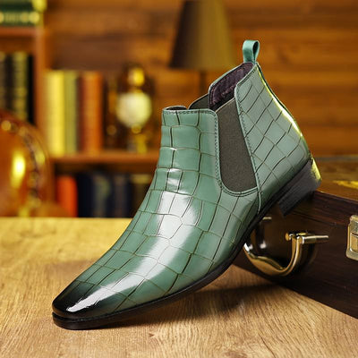 Matthew - Crocodile Luxe Chelsea Boots