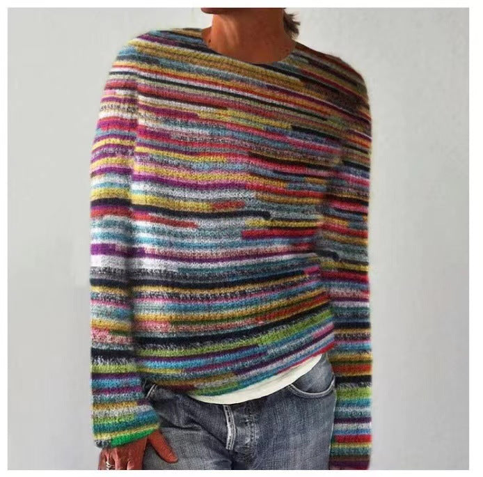 Khaye - Casual Patterned Knit Sweater