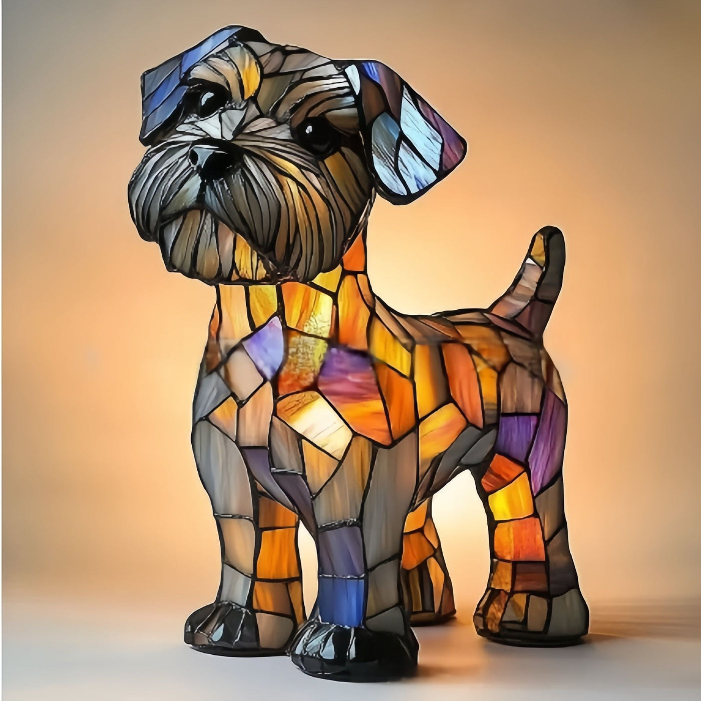Rocky - Magisk dog lamp in colored glass