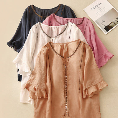 GIA LINEN BLOUSE