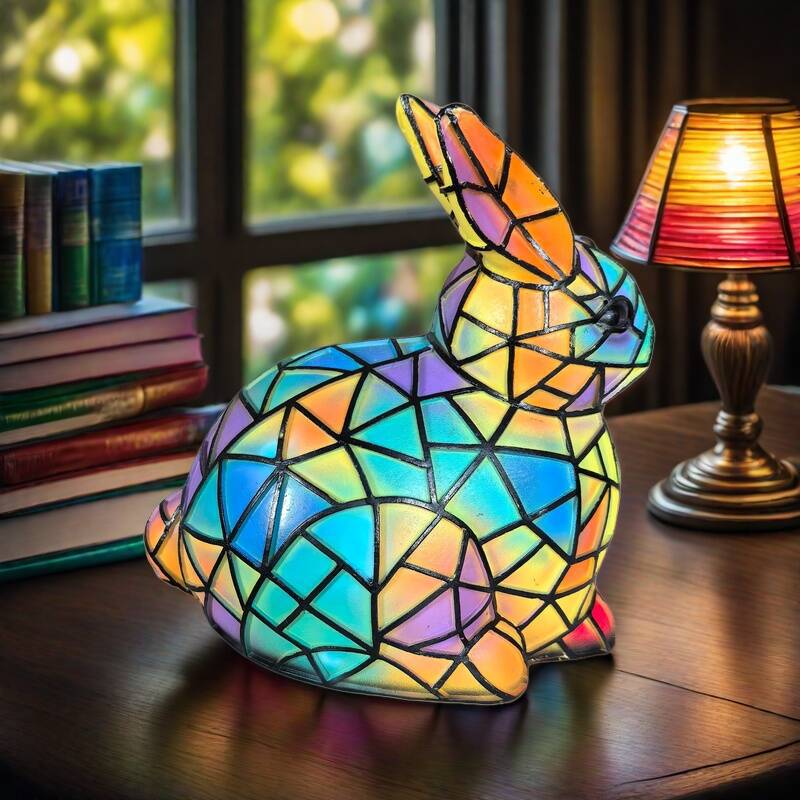Clochette - Magisk colored glass rabbit lamp