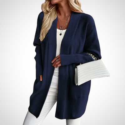Ruby - OPEN-FRONT KNIT CARDIGAN WITH ELEGANT DRAPE