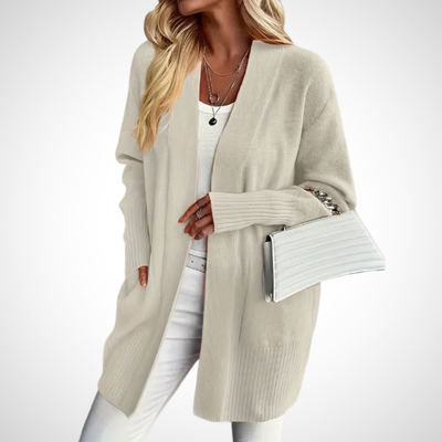 Ruby - OPEN-FRONT KNIT CARDIGAN WITH ELEGANT DRAPE