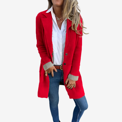 Martine - LONG KNIT CARDIGAN WITH ELEGANT DRAPE