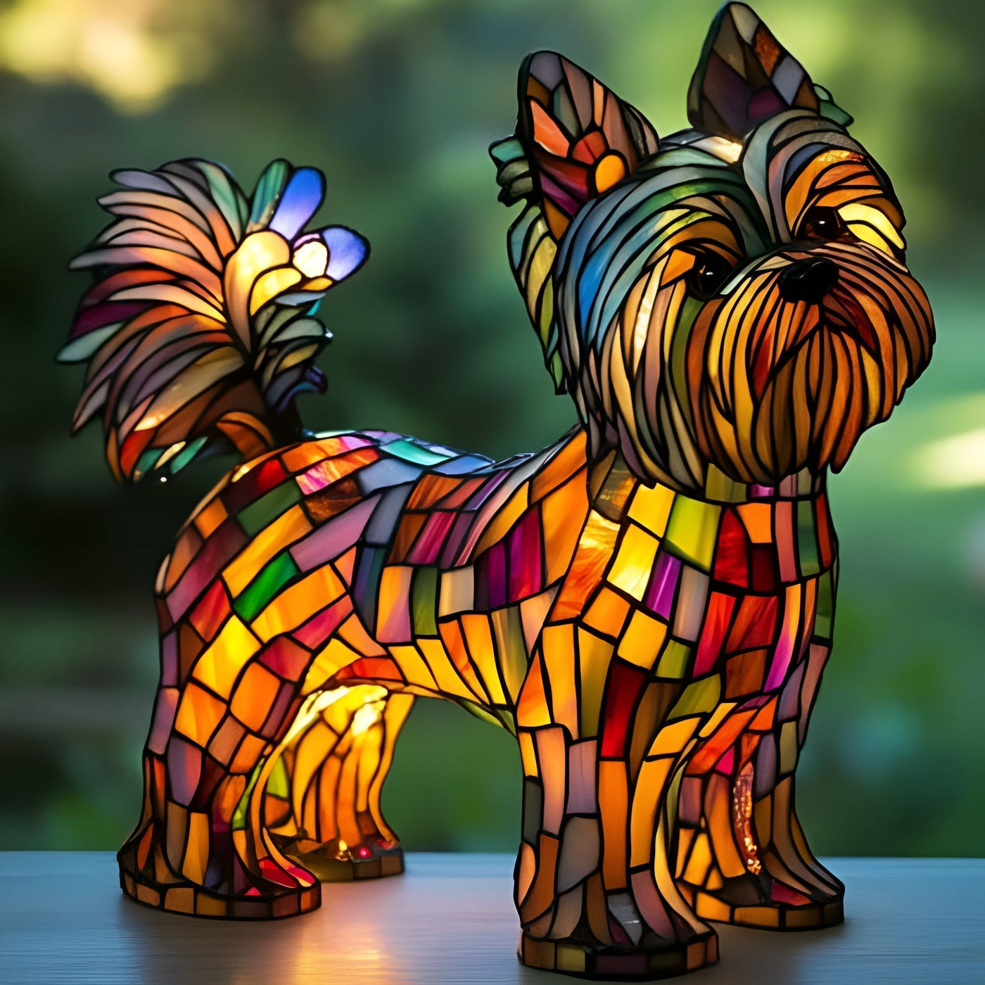 Lili - Magisk dog lamp in colored glass