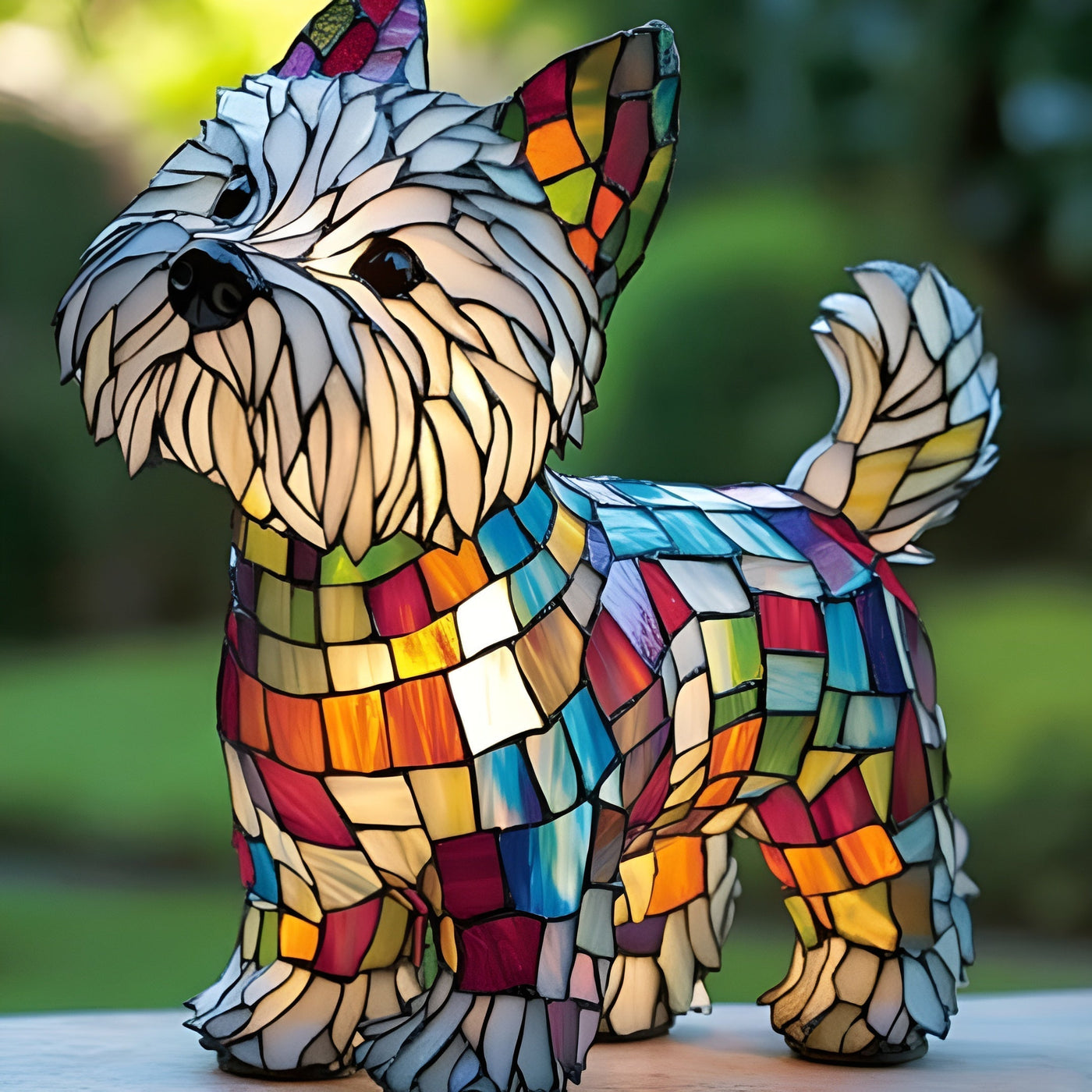 Max - Magisk dog lamp in colored glass