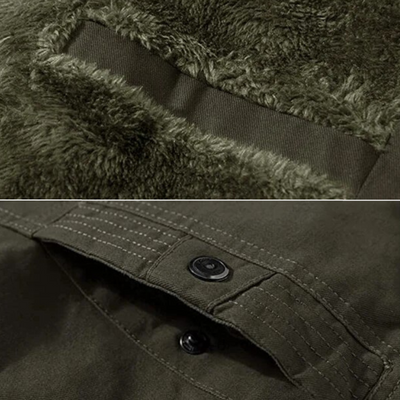 Vincent - Stylish Fleece Lining Military Jacket For Men