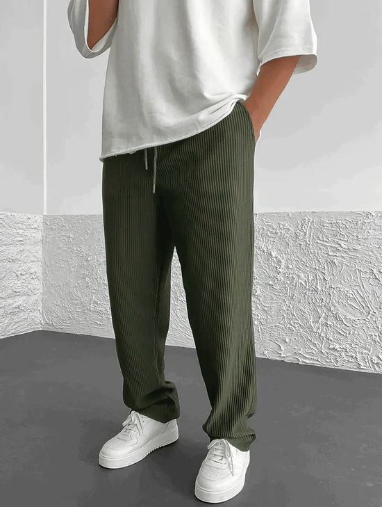 Gary - Ribbed Relaxed Fit Trousers