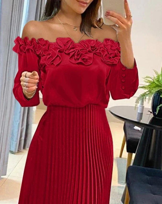 Aria™ - Flowing Off-Shoulder Maxi Dress