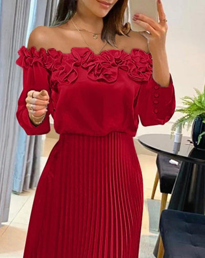 Aria™ - Flowing Off-Shoulder Maxi Dress
