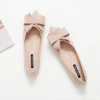 Coralie - ELEGANT FLATS WITH BUTTERFLY KNOT DETAIL