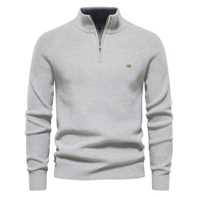 Felix - Zip-Up Ribbed Sweater For Men