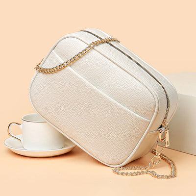 Zara - Refined Leather Shoulder Bag