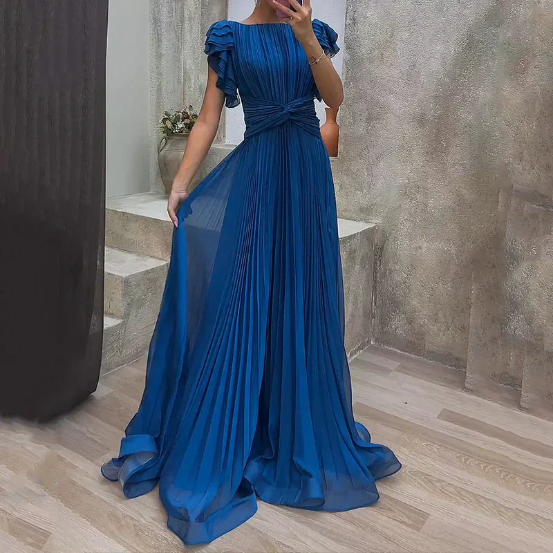 Queniva - ELEGANT PLEATED EVENING DRESS