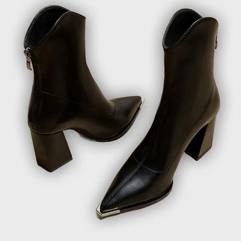 Aliyah - Stylish Women's Leather Comfort Heels