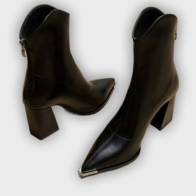 Aliyah - Stylish Women's Leather Comfort Heels