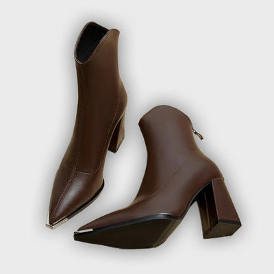 Aliyah - Stylish Women's Leather Comfort Heels