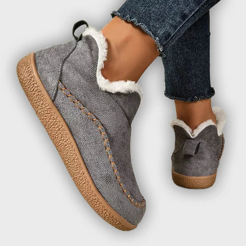 Vail - Warm Velvet Flat Winter Boots