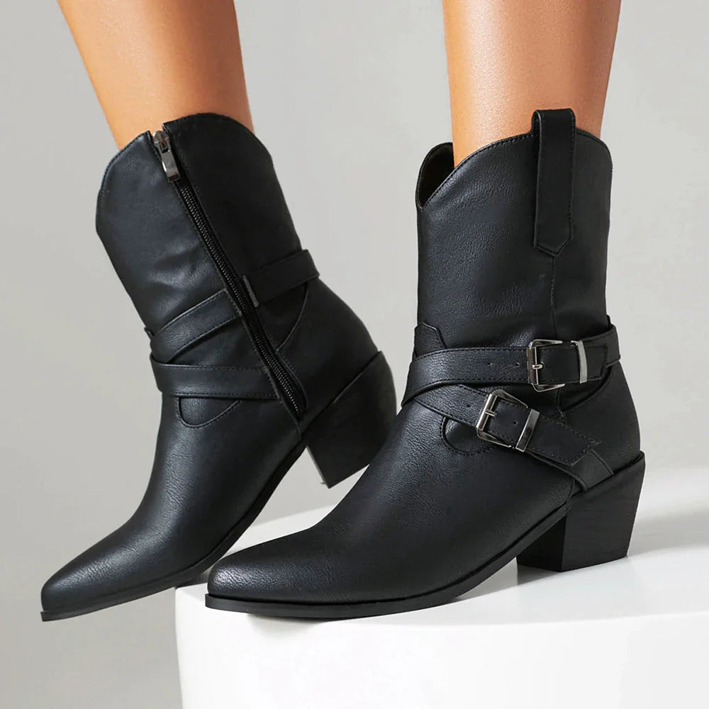 Mika - Buckle Ankle Boots