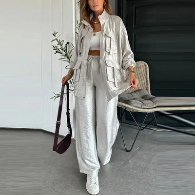 Kyla - Solid Sportswear Pocketed Set