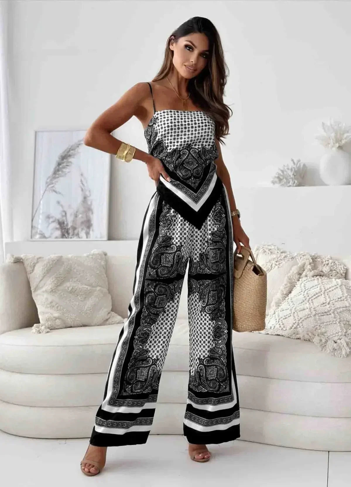 Micah - Stylish Lace-Up Vest & Pant Set